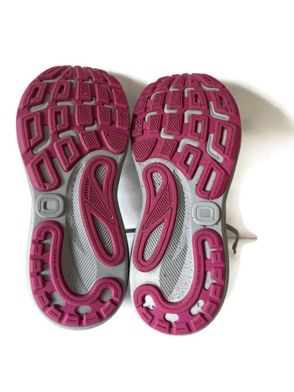 Brooks womens Gray & Pink Lightweight Lace-Up Sneakers - Picture 5 of 9